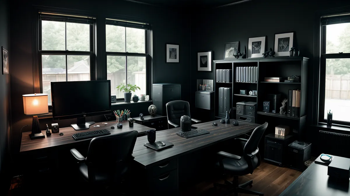 Austin web developer's three-monitor desk setup linked to digital eye strain symptoms
