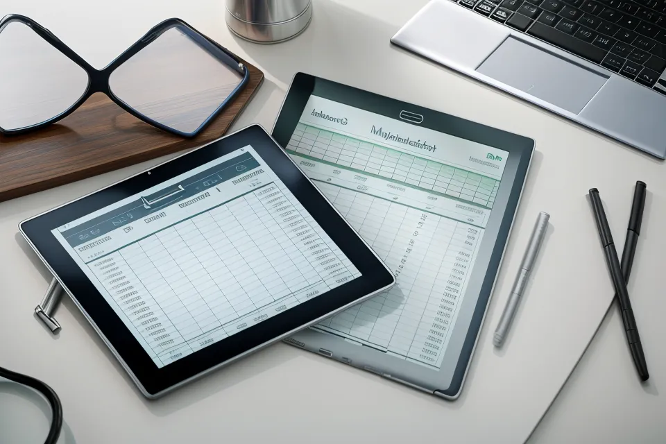 Daily eye fatigue tracking spreadsheet used to test eye care supplements for digital eye strain
