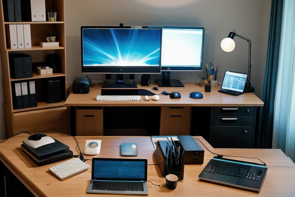 Remote developer taking a daily eye health supplement capsule at his desk as part of ongoing testing