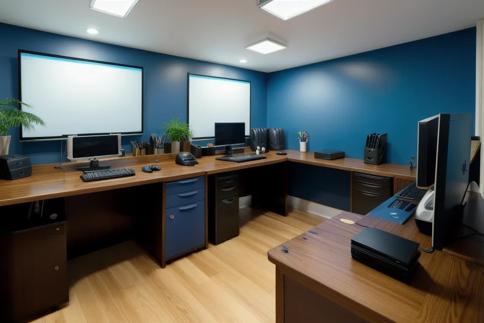 Developer testing eye supplements for digital eye strain at a three-monitor coding desk in Austin