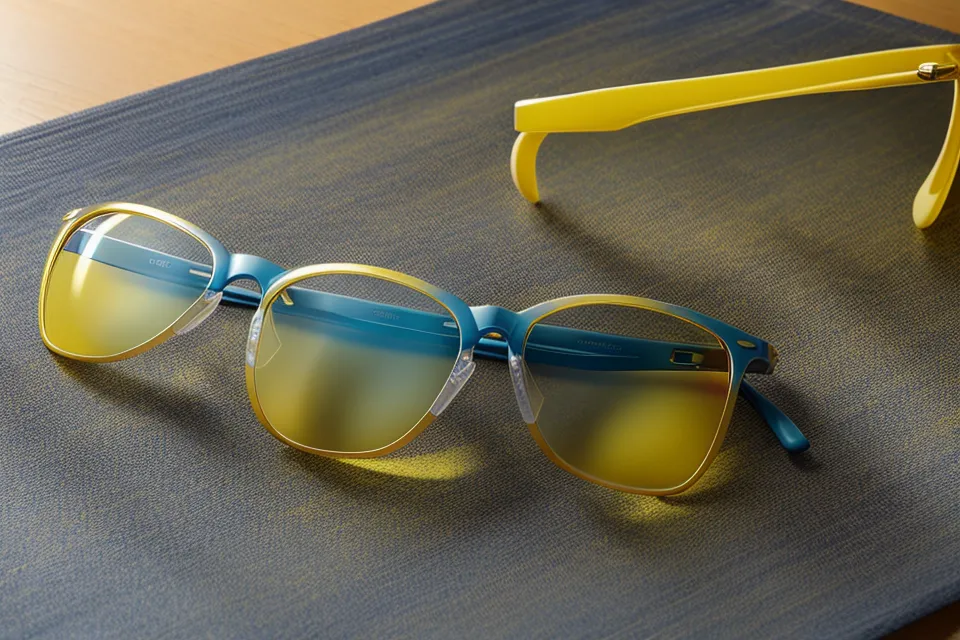 Blue light glasses resting on a manual supplement tracking spreadsheet.