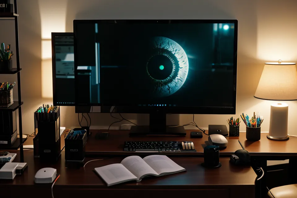 A close-up of a high-end computer monitor showing code in dark mode.