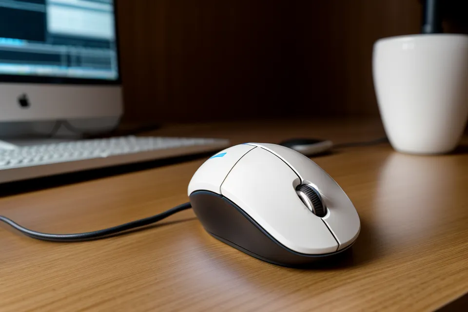 A VisiFlora capsule on a developer's desk near computer peripherals.