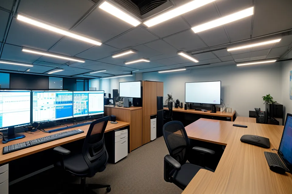 VisiFlora bottle and blue light glasses side by side on a desk, comparing eye strain relief options for remote workers