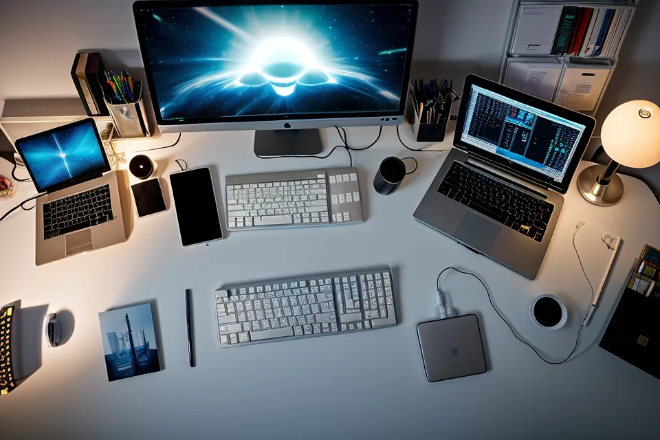 A developer taking eye supplements at their desk during a coding session.