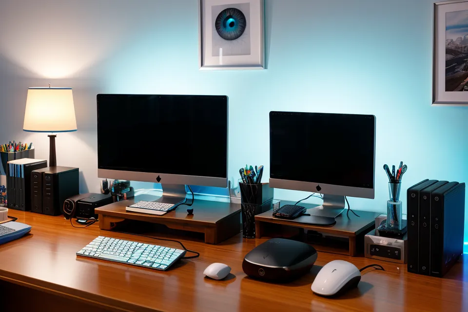Freelance developer battling screen glare and eye fatigue across a three-monitor remote-work setup